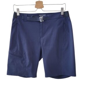 COLUMBIA Titanium Navy Belted Trail Hiking Shorts Size 8 l 40